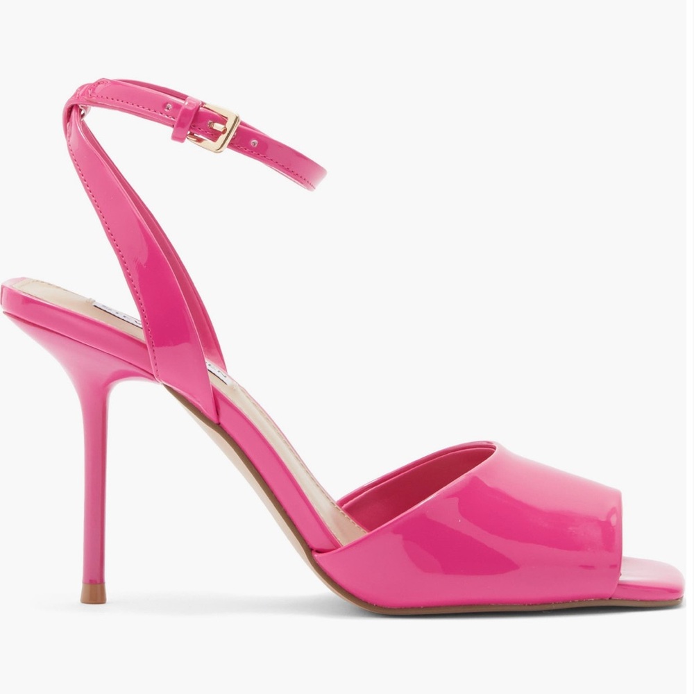 Steve Madden Pink Patent Leather “leesha”Women's Adjustable Heels Various Sizes - Picture 3 of 14